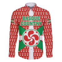 Basque Country Flag Family Matching Off The Shoulder Long Sleeve Dress and Hawaiian Shirt Autonomous Community of Spain - Wonder Print Shop