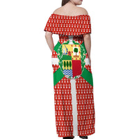 Basque Country Flag Family Matching Off Shoulder Maxi Dress and Hawaiian Shirt Autonomous Community of Spain - Wonder Print Shop