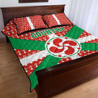Basque Country Flag Quilt Bed Set Autonomous Community of Spain - Wonder Print Shop
