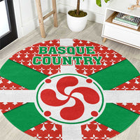 Basque Country Flag Round Carpet Autonomous Community of Spain - Wonder Print Shop