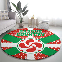 Basque Country Flag Round Carpet Autonomous Community of Spain - Wonder Print Shop