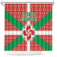 Basque Country Flag Shower Curtain Autonomous Community of Spain - Wonder Print Shop