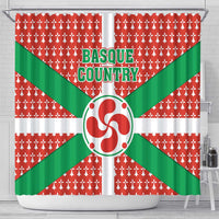 Basque Country Flag Shower Curtain Autonomous Community of Spain - Wonder Print Shop