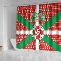Basque Country Flag Shower Curtain Autonomous Community of Spain - Wonder Print Shop