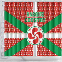 Basque Country Flag Shower Curtain Autonomous Community of Spain - Wonder Print Shop