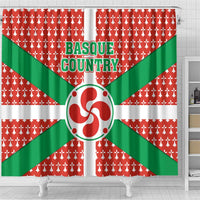 Basque Country Flag Shower Curtain Autonomous Community of Spain - Wonder Print Shop