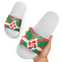 Basque Country Flag Slide Sandals Autonomous Community of Spain - Wonder Print Shop