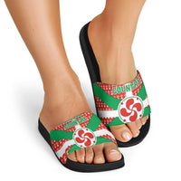 Basque Country Flag Slide Sandals Autonomous Community of Spain - Wonder Print Shop
