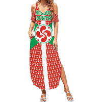 Basque Country Flag Summer Maxi Dress Autonomous Community of Spain - Wonder Print Shop