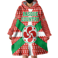 Basque Country Flag Wearable Blanket Hoodie Autonomous Community of Spain - Wonder Print Shop