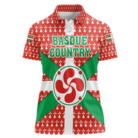 Basque Country Flag Women Polo Shirt Autonomous Community of Spain - Wonder Print Shop