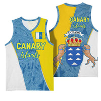 Canary Islands Flag Basketball Jersey Autonomous Community of Spain - Wonder Print Shop