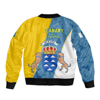 Canary Islands Flag Bomber Jacket Autonomous Community of Spain - Wonder Print Shop