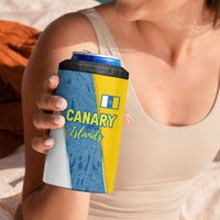 Canary Islands Flag 4 in 1 Can Cooler Tumbler Autonomous Community of Spain - Wonder Print Shop