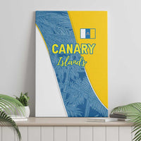 Canary Islands Flag Canvas Wall Art Autonomous Community of Spain - Wonder Print Shop