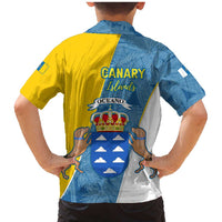 Canary Islands Flag Family Matching Mermaid Dress and Hawaiian Shirt Autonomous Community of Spain - Wonder Print Shop