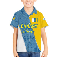 Canary Islands Flag Kid Hawaiian Shirt Autonomous Community of Spain - Wonder Print Shop