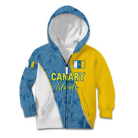 Canary Islands Flag Kid Hoodie Autonomous Community of Spain - Wonder Print Shop