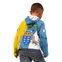 Canary Islands Flag Kid Hoodie Autonomous Community of Spain - Wonder Print Shop