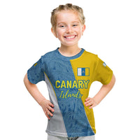 Canary Islands Flag Kid T Shirt Autonomous Community of Spain - Wonder Print Shop