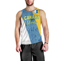 Canary Islands Flag Men Tank Top Autonomous Community of Spain - Wonder Print Shop