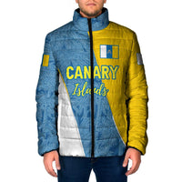 Canary Islands Flag Padded Jacket Autonomous Community of Spain - Wonder Print Shop