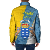 Canary Islands Flag Padded Jacket Autonomous Community of Spain - Wonder Print Shop