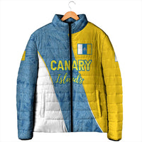 Canary Islands Flag Padded Jacket Autonomous Community of Spain - Wonder Print Shop