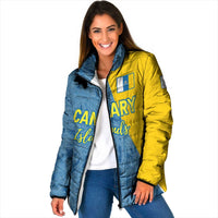 Canary Islands Flag Padded Jacket Autonomous Community of Spain - Wonder Print Shop