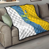 Canary Islands Flag Quilt Autonomous Community of Spain - Wonder Print Shop