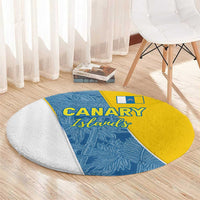 Canary Islands Flag Round Carpet Autonomous Community of Spain - Wonder Print Shop