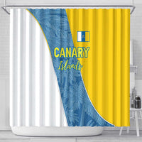 Canary Islands Flag Shower Curtain Autonomous Community of Spain - Wonder Print Shop