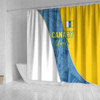 Canary Islands Flag Shower Curtain Autonomous Community of Spain - Wonder Print Shop