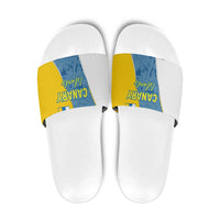 Canary Islands Flag Slide Sandals Autonomous Community of Spain - Wonder Print Shop