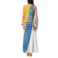 Canary Islands Flag Tank Maxi Dress Autonomous Community of Spain - Wonder Print Shop