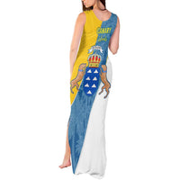 Canary Islands Flag Tank Maxi Dress Autonomous Community of Spain - Wonder Print Shop