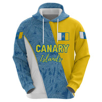 Canary Islands Flag Zip Hoodie Autonomous Community of Spain - Wonder Print Shop