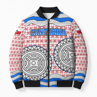 Cantabria Flag Bomber Puffer Jacket Autonomous Community of Spain - Wonder Print Shop