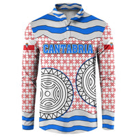 Cantabria Flag Button Sweatshirt Autonomous Community of Spain - Wonder Print Shop