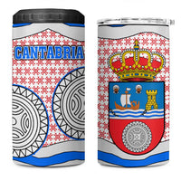 Cantabria Flag 4 in 1 Can Cooler Tumbler Autonomous Community of Spain - Wonder Print Shop