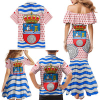 Cantabria Flag Family Matching Mermaid Dress and Hawaiian Shirt Autonomous Community of Spain - Wonder Print Shop