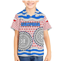 Cantabria Flag Family Matching Mermaid Dress and Hawaiian Shirt Autonomous Community of Spain - Wonder Print Shop