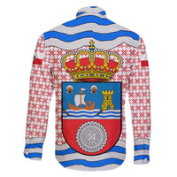 Cantabria Flag Family Matching Off The Shoulder Long Sleeve Dress and Hawaiian Shirt Autonomous Community of Spain - Wonder Print Shop