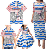 Cantabria Flag Family Matching Puletasi and Hawaiian Shirt Autonomous Community of Spain - Wonder Print Shop