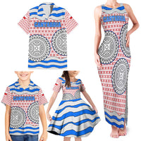 Cantabria Flag Family Matching Tank Maxi Dress and Hawaiian Shirt Autonomous Community of Spain - Wonder Print Shop