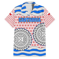 Cantabria Flag Family Matching Tank Maxi Dress and Hawaiian Shirt Autonomous Community of Spain - Wonder Print Shop