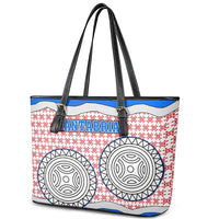 Cantabria Flag Leather Tote Bag Autonomous Community of Spain - Wonder Print Shop