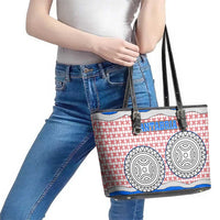 Cantabria Flag Leather Tote Bag Autonomous Community of Spain - Wonder Print Shop