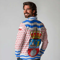 Cantabria Flag Long Sleeve Polo Shirt Autonomous Community of Spain - Wonder Print Shop