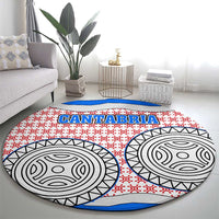 Cantabria Flag Round Carpet Autonomous Community of Spain - Wonder Print Shop